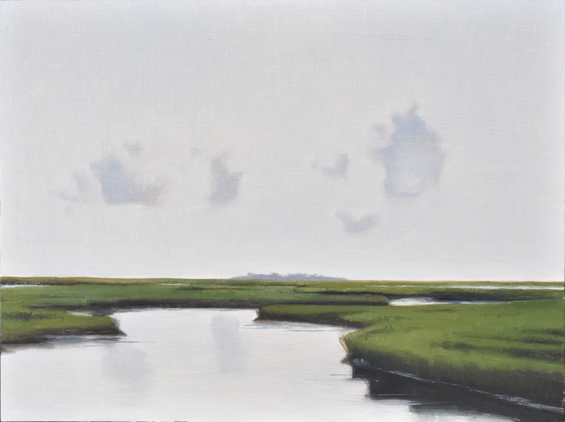Morning Marshes, 9″ x 12″, Oil on Panel